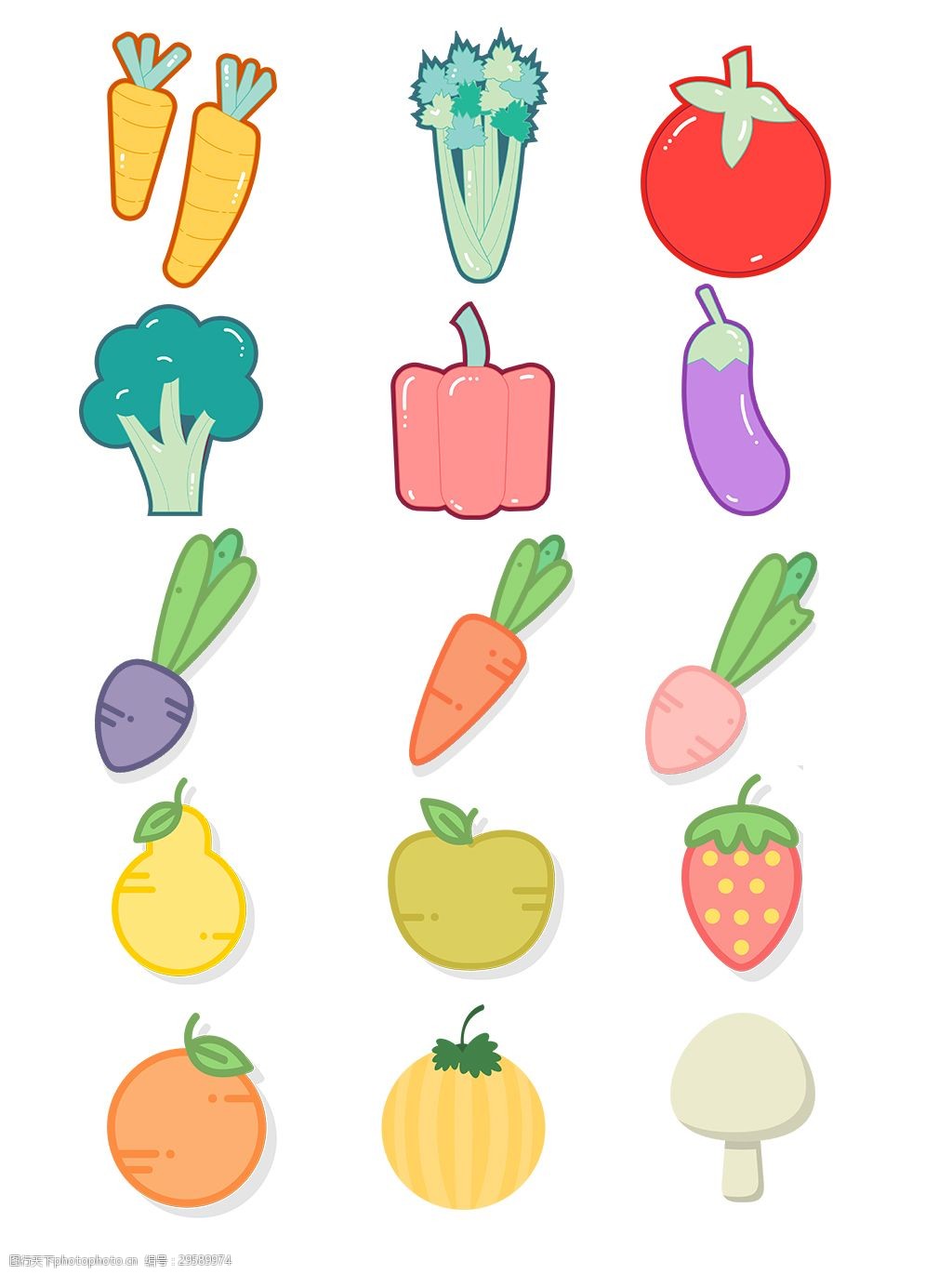 手繪扁平化風格在水果蔬菜農副產品收購中的創新應用